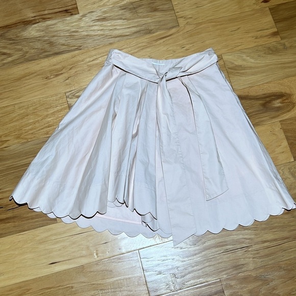 Club Monaco Skirt Tied waist Scalloped trim Blush - Picture 5 of 11